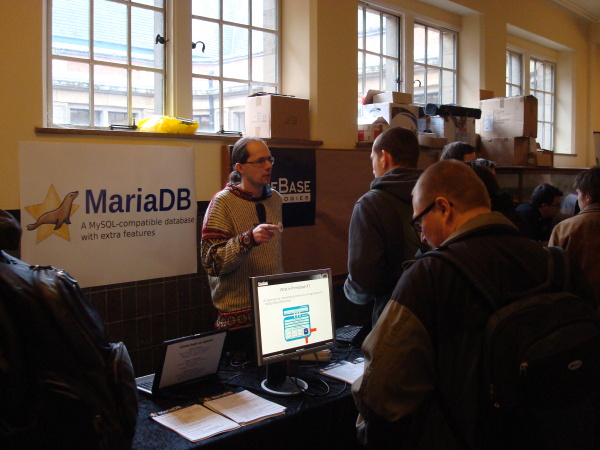 MariaDB/PBXT booth at FOSDEM